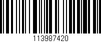 Código de barras (EAN, GTIN, SKU, ISBN): '113987420'