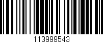 Código de barras (EAN, GTIN, SKU, ISBN): '113999543'