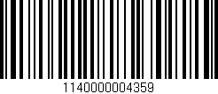 Código de barras (EAN, GTIN, SKU, ISBN): '1140000004359'