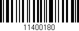 Código de barras (EAN, GTIN, SKU, ISBN): '11400180'