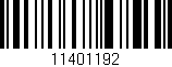 Código de barras (EAN, GTIN, SKU, ISBN): '11401192'