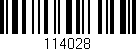 Código de barras (EAN, GTIN, SKU, ISBN): '114028'