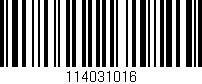 Código de barras (EAN, GTIN, SKU, ISBN): '114031016'