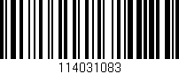 Código de barras (EAN, GTIN, SKU, ISBN): '114031083'