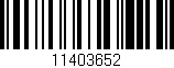 Código de barras (EAN, GTIN, SKU, ISBN): '11403652'