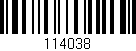 Código de barras (EAN, GTIN, SKU, ISBN): '114038'