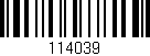Código de barras (EAN, GTIN, SKU, ISBN): '114039'