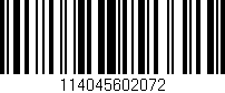 Código de barras (EAN, GTIN, SKU, ISBN): '114045602072'