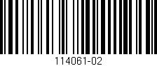 Código de barras (EAN, GTIN, SKU, ISBN): '114061-02'
