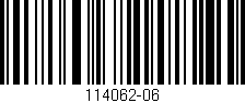 Código de barras (EAN, GTIN, SKU, ISBN): '114062-06'