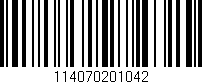 Código de barras (EAN, GTIN, SKU, ISBN): '114070201042'