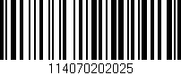 Código de barras (EAN, GTIN, SKU, ISBN): '114070202025'