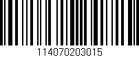 Código de barras (EAN, GTIN, SKU, ISBN): '114070203015'