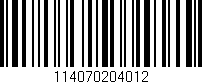 Código de barras (EAN, GTIN, SKU, ISBN): '114070204012'