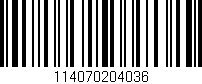 Código de barras (EAN, GTIN, SKU, ISBN): '114070204036'