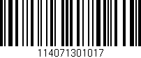 Código de barras (EAN, GTIN, SKU, ISBN): '114071301017'