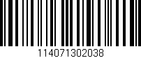 Código de barras (EAN, GTIN, SKU, ISBN): '114071302038'
