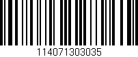 Código de barras (EAN, GTIN, SKU, ISBN): '114071303035'
