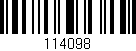 Código de barras (EAN, GTIN, SKU, ISBN): '114098'