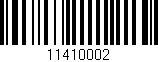 Código de barras (EAN, GTIN, SKU, ISBN): '11410002'