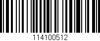 Código de barras (EAN, GTIN, SKU, ISBN): '114100512'
