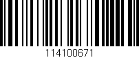 Código de barras (EAN, GTIN, SKU, ISBN): '114100671'