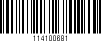 Código de barras (EAN, GTIN, SKU, ISBN): '114100681'