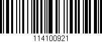 Código de barras (EAN, GTIN, SKU, ISBN): '114100921'