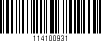 Código de barras (EAN, GTIN, SKU, ISBN): '114100931'