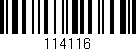 Código de barras (EAN, GTIN, SKU, ISBN): '114116'