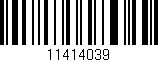 Código de barras (EAN, GTIN, SKU, ISBN): '11414039'