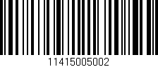 Código de barras (EAN, GTIN, SKU, ISBN): '11415005002'