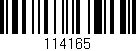 Código de barras (EAN, GTIN, SKU, ISBN): '114165'