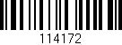 Código de barras (EAN, GTIN, SKU, ISBN): '114172'