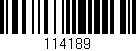 Código de barras (EAN, GTIN, SKU, ISBN): '114189'