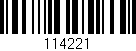 Código de barras (EAN, GTIN, SKU, ISBN): '114221'