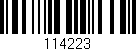 Código de barras (EAN, GTIN, SKU, ISBN): '114223'