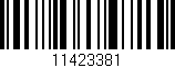 Código de barras (EAN, GTIN, SKU, ISBN): '11423381'