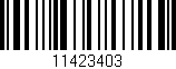Código de barras (EAN, GTIN, SKU, ISBN): '11423403'
