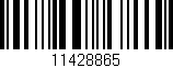 Código de barras (EAN, GTIN, SKU, ISBN): '11428865'