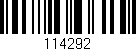 Código de barras (EAN, GTIN, SKU, ISBN): '114292'