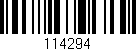 Código de barras (EAN, GTIN, SKU, ISBN): '114294'