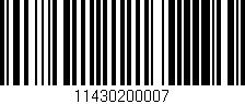 Código de barras (EAN, GTIN, SKU, ISBN): '11430200007'