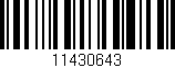 Código de barras (EAN, GTIN, SKU, ISBN): '11430643'