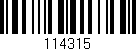 Código de barras (EAN, GTIN, SKU, ISBN): '114315'