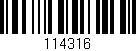 Código de barras (EAN, GTIN, SKU, ISBN): '114316'