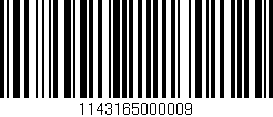 Código de barras (EAN, GTIN, SKU, ISBN): '1143165000009'