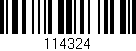 Código de barras (EAN, GTIN, SKU, ISBN): '114324'