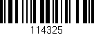 Código de barras (EAN, GTIN, SKU, ISBN): '114325'