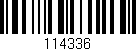 Código de barras (EAN, GTIN, SKU, ISBN): '114336'